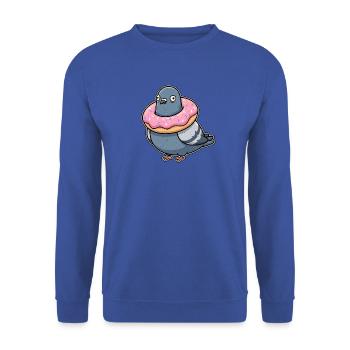 Donut Taube - Unisex Pullover - Royalblau - Vorne - Alina (178cm) & Michal (187cm)