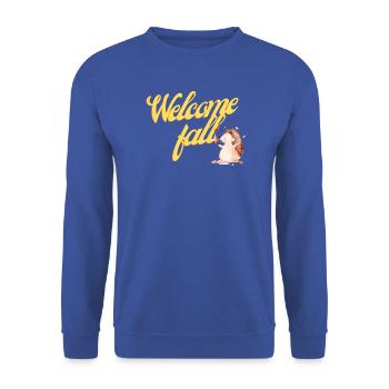 Willkommen im Herbst - Unisex Pullover - Royalblau - Vorne - Alina (178cm) & Michal (187cm)