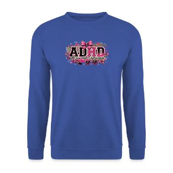 ADHD Diva Distractions in Pink Leopard - Unisex Pullover - Royalblau - Vorne - Alina (178cm) & Michal (187cm)