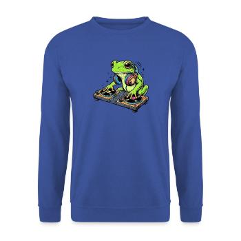 DJ Frosch - Unisex Pullover - Royalblau - Vorne - Alina (178cm) & Michal (187cm)