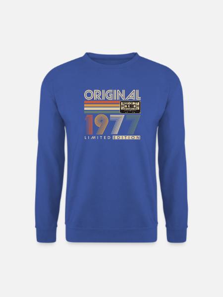 Original 1977 Jahrgang Vintage Geburtstag Geschenk - Unisex Pullover - Royalblau