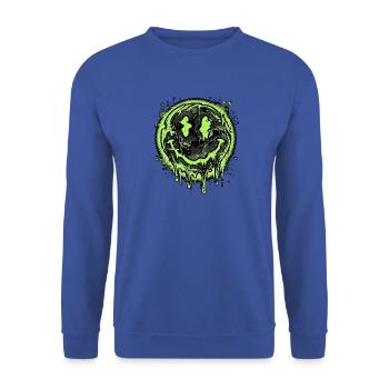 Acid Smile - Unisex Pullover - Royalblau - Vorne - Alina (178cm) & Michal (187cm)