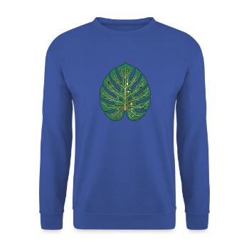 Datenblatt - Unisex Pullover - Royalblau - Vorne - Alina (178cm) & Michal (187cm)