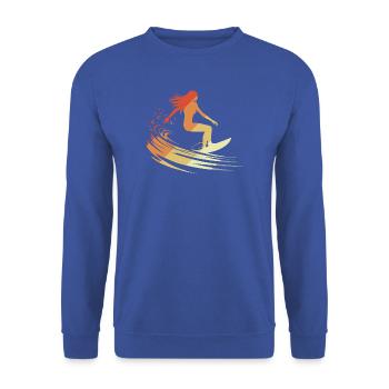 Surferin - Unisex Pullover - Royalblau - Vorne - Alina (178cm) & Michal (187cm)