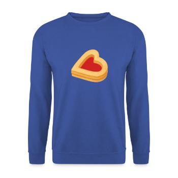 Keksherz - Unisex Pullover - Royalblau - Vorne - Alina (178cm) & Michal (187cm)
