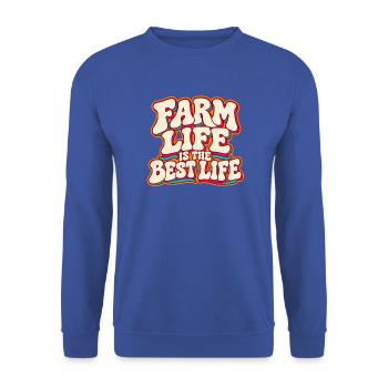 Farm Life is The Best Life - Unisex Pullover - Royalblau - Vorne - Alina (178cm) & Michal (187cm)