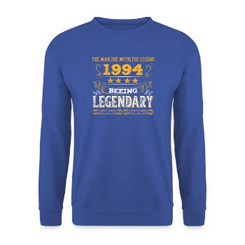 Birthday legendär 1994 - Unisex Pullover - Royalblau - Vorne - Alina (178cm) & Michal (187cm)