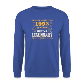 Birthday legendär 1993 - Unisex Pullover - Royalblau - Vorne - Alina (178cm) & Michal (187cm)