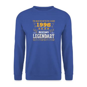 Birthday legendär 1998 - Unisex Pullover - Royalblau - Vorne - Alina (178cm) & Michal (187cm)