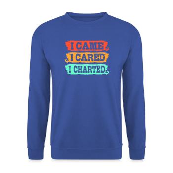 Notfall Krankenschwester Ambulanz - Unisex Pullover - Royalblau - Vorne - Alina (178cm) & Michal (187cm)
