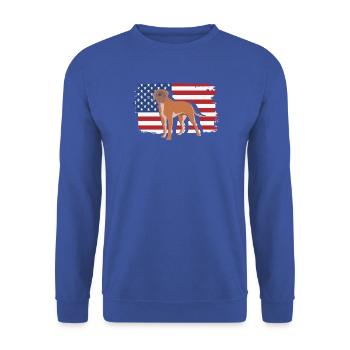 Bullmastiff - Unisex Pullover - Royalblau - Vorne - Alina (178cm) & Michal (187cm)