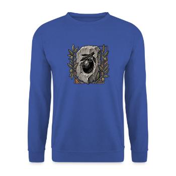Olive aus Stein gemeisselt - Unisex Pullover - Royalblau - Vorne - Alina (178cm) & Michal (187cm)
