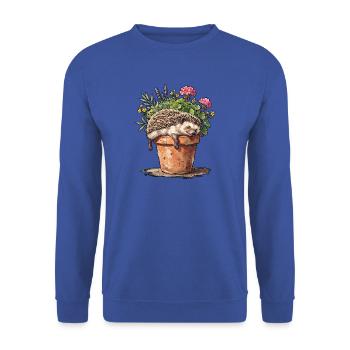 Siesta Igel - Unisex Pullover - Royalblau - Vorne - Alina (178cm) & Michal (187cm)