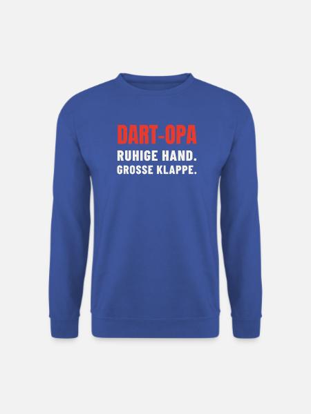 Dart Opa Geschenk: Ruhige Hand, große Klappe - Unisex Pullover - Royalblau
