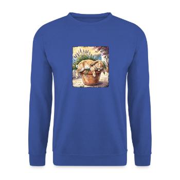 Siesta Kaninchen - Unisex Pullover - Royalblau - Vorne - Alina (178cm) & Michal (187cm)