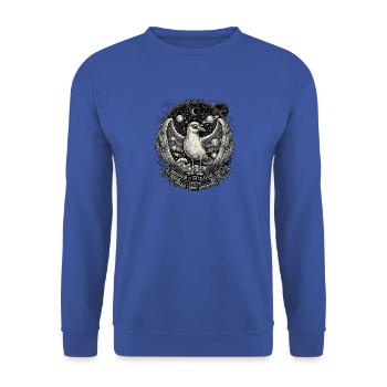 Möwen Kosmos - Unisex Pullover - Royalblau - Vorne - Alina (178cm) & Michal (187cm)