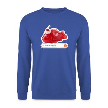 NOAI Quallen - Unisex Pullover - Royalblau - Vorne - Alina (178cm) & Michal (187cm)
