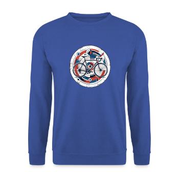Rennrad Emblem - Unisex Pullover - Royalblau - Vorne - Alina (178cm) & Michal (187cm)