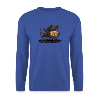 Elektro Insekt Roboter - Unisex Pullover - Royalblau - Vorne - Alina (178cm) & Michal (187cm)