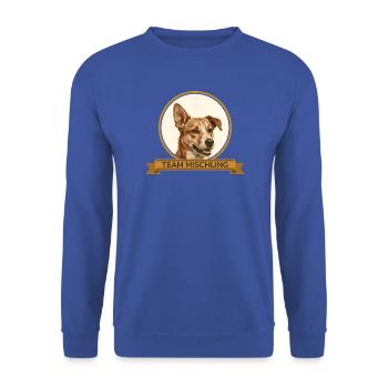 Team Mischling - Unisex Pullover - Royalblau - Vorne - Alina (178cm) & Michal (187cm)