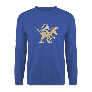 Spinosaurus Blaugestreift Vintage - Unisex Pullover - Royalblau - Vorne - Alina (178cm) & Michal (187cm)