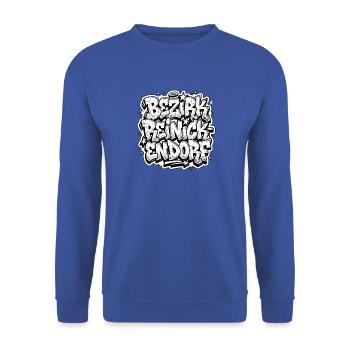 Bezirk Reinickendorf Berlin Graffiti - Unisex Pullover - Royalblau - Vorne - Alina (178cm) & Michal (187cm)