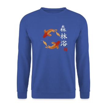 japan Fische japanisch anime asiatisch - Unisex Pullover - Royalblau - Vorne - Alina (178cm) & Michal (187cm)
