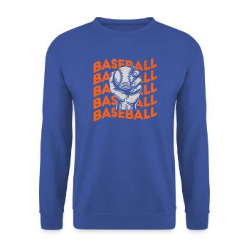  Baseball Softball Baseball Baseballspieler - Unisex Pullover - Royalblau - Vorne - Alina (178cm) & Michal (187cm)