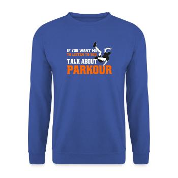  Parkour-Freestyle Freerunning Freerunner - Unisex Pullover - Royalblau - Vorne - Alina (178cm) & Michal (187cm)