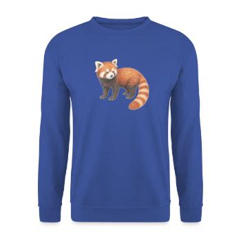 Roter Panda süßes Waldtier - Unisex Pullover - Royalblau - Vorne - Alina (178cm) & Michal (187cm)