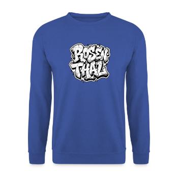 Rosenthal Berlin Graffiti - Unisex Pullover - Royalblau - Vorne - Alina (178cm) & Michal (187cm)
