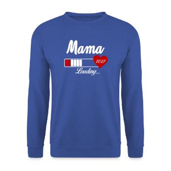 Mama Loading 2027 Herz - Unisex Pullover - Royalblau - Vorne - Alina (178cm) & Michal (187cm)