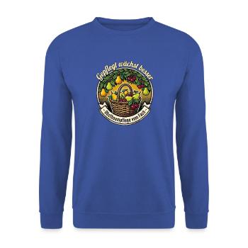 Obstbaum Pfleger - Unisex Pullover - Royalblau - Vorne - Alina (178cm) & Michal (187cm)