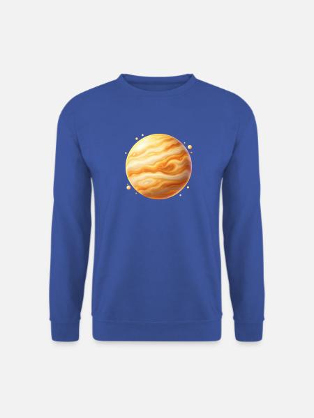Goldplanet Jupiter Wirbel - Unisex Pullover - Royalblau