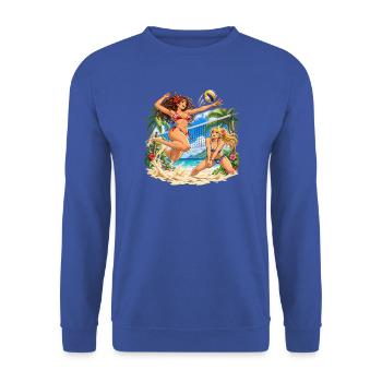 Island Spike Showdown - Unisex Pullover - Royalblau - Vorne - Alina (178cm) & Michal (187cm)