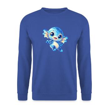 Niedlicher blauer Weltraumfreund - Unisex Pullover - Royalblau - Vorne - Alina (178cm) & Michal (187cm)