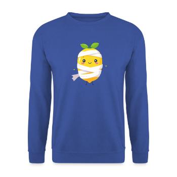 Süße Mumien-Zitrone - Unisex Pullover - Royalblau - Vorne - Alina (178cm) & Michal (187cm)