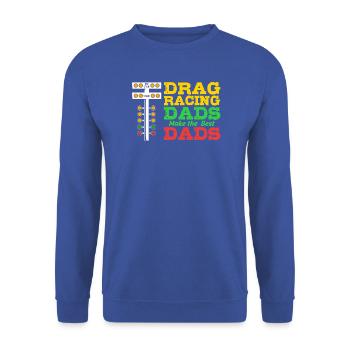Drag Race Vater Papa Dad - Unisex Pullover - Royalblau - Vorne - Alina (178cm) & Michal (187cm)