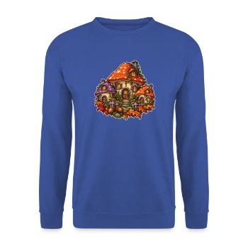 Pilzdorf - Unisex Pullover - Royalblau - Vorne - Alina (178cm) & Michal (187cm)