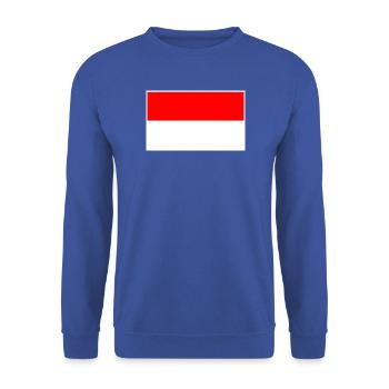 Indonesia Flag - Unisex Pullover - Royalblau - Vorne - Alina (178cm) & Michal (187cm)