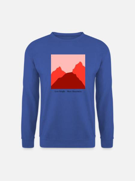 Rote Berglandschaft im Sonnenuntergang - Unisex Pullover - Royalblau