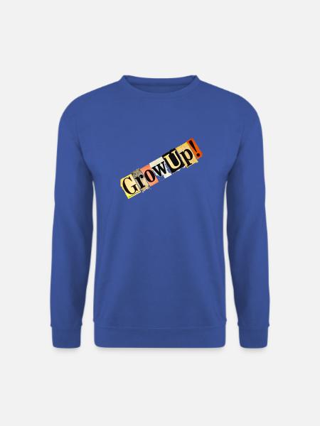 Grow Up Collage-Typografie - Unisex Pullover - Royalblau
