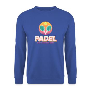 Padel Sunset Rackets Design - Unisex Pullover - Royalblau - Vorne - Alina (178cm) & Michal (187cm)