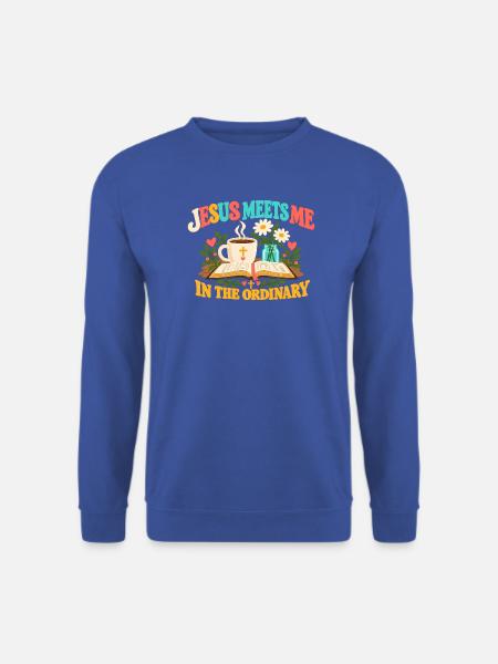 Jesus trifft mich im gewöhnlichen Christen - Unisex Pullover - Royalblau