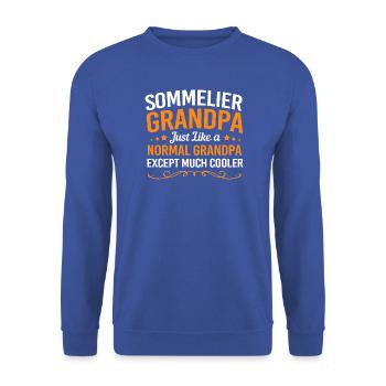 Wein Sommelier Feinschmecker - Unisex Pullover - Royalblau - Vorne - Alina (178cm) & Michal (187cm)
