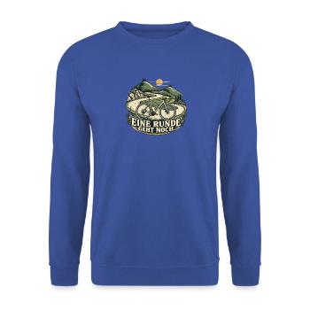 Eine Runde geht noch Fahrrad - Unisex Pullover - Royalblau - Vorne - Alina (178cm) & Michal (187cm)