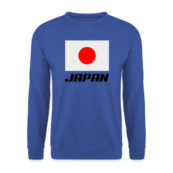 Japan Fahne - Unisex Pullover - Royalblau - Vorne - Alina (178cm) & Michal (187cm)