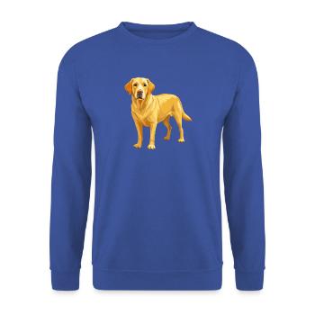 Gelber Labrador Retriever - Unisex Pullover - Royalblau - Vorne - Alina (178cm) & Michal (187cm)