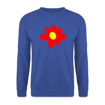 Blume - Unisex Pullover - Royalblau - Vorne - Alina (178cm) & Michal (187cm)