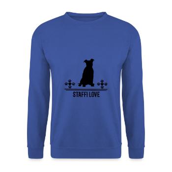 Staffi Stafford Staffordshire - Unisex Sweatshirt - royal blue - Front - Alina (178cm) & Michal (187cm)
